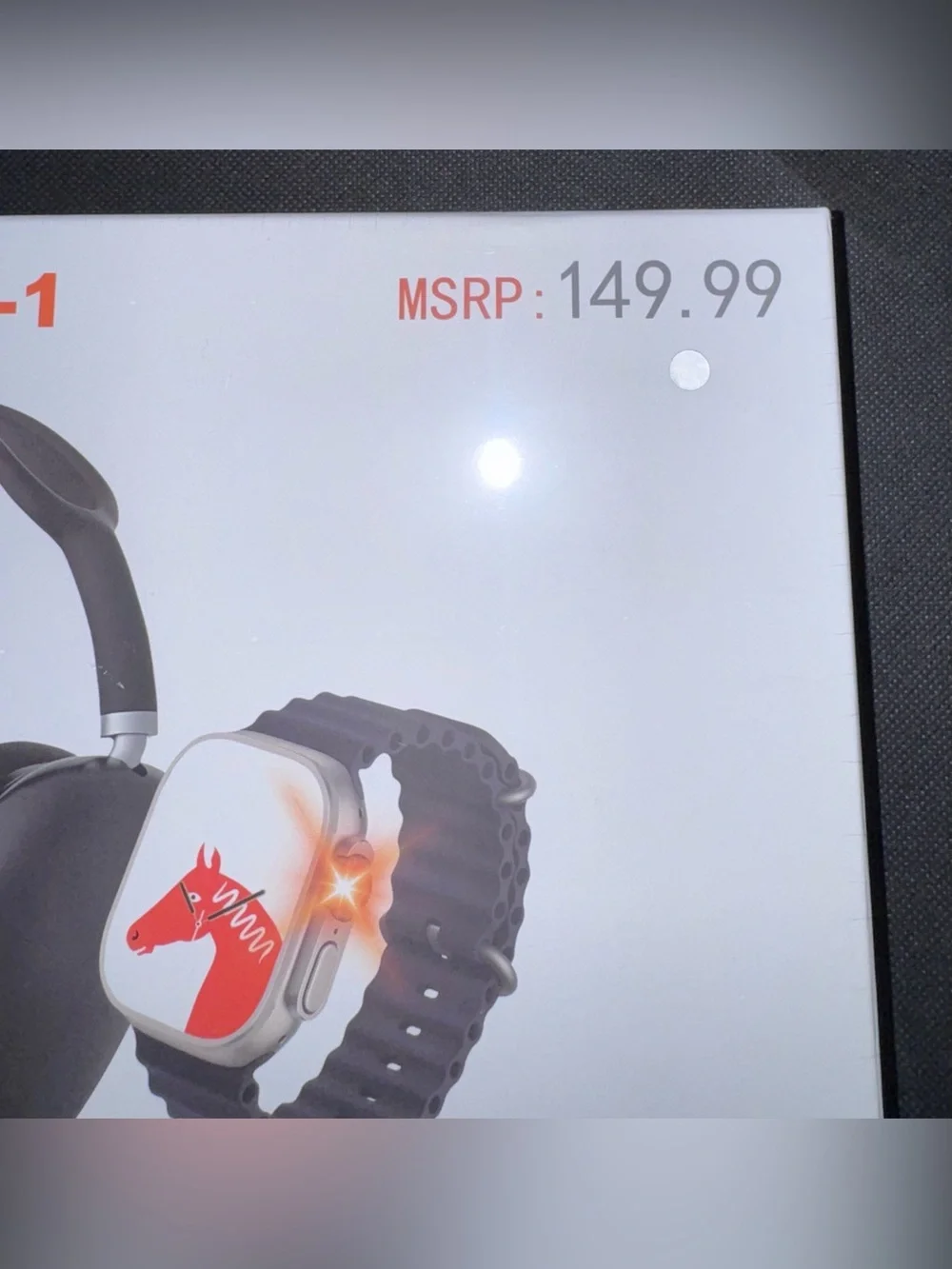 ULTRA 2-1 P9 Wireless Headphones & Smartwatch Bundle in White/Silver, New Sealed